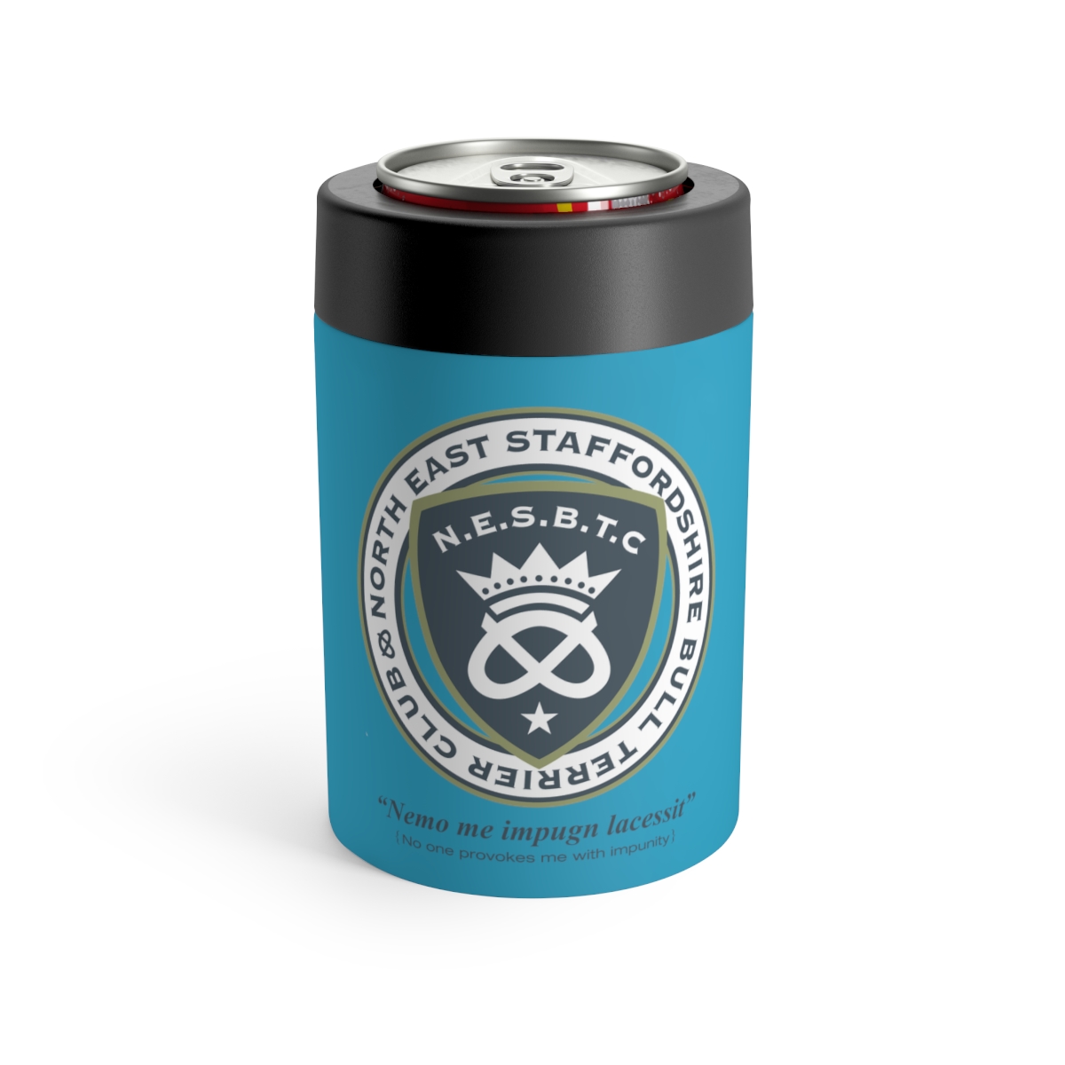 NESBTC Logo Turquoise Can Holder