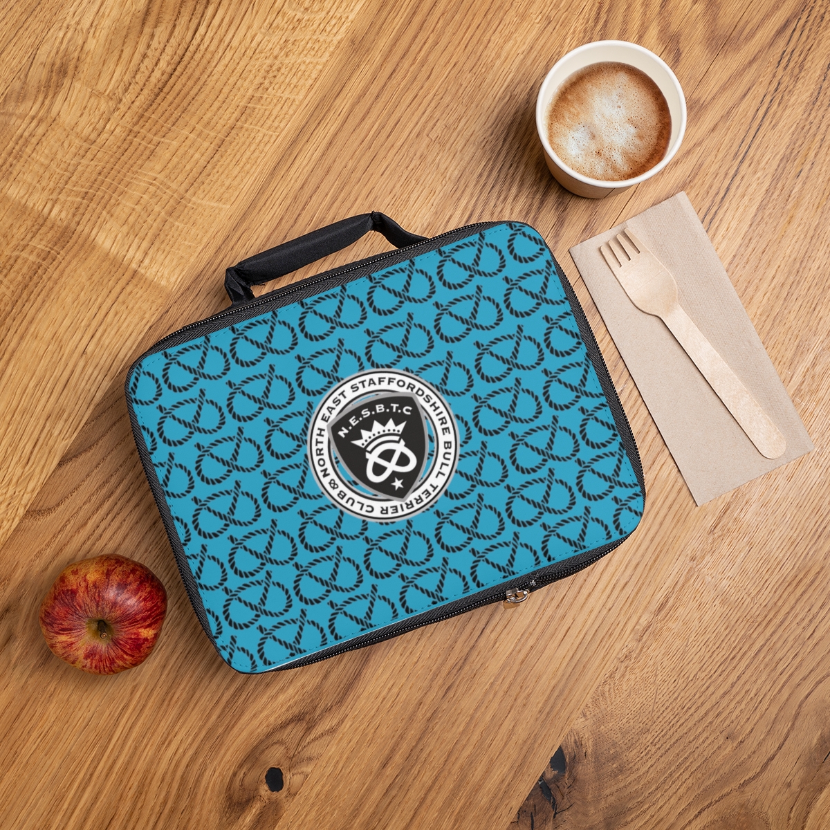 NESBTC Logo & Knot Turquoise Lunch Bag