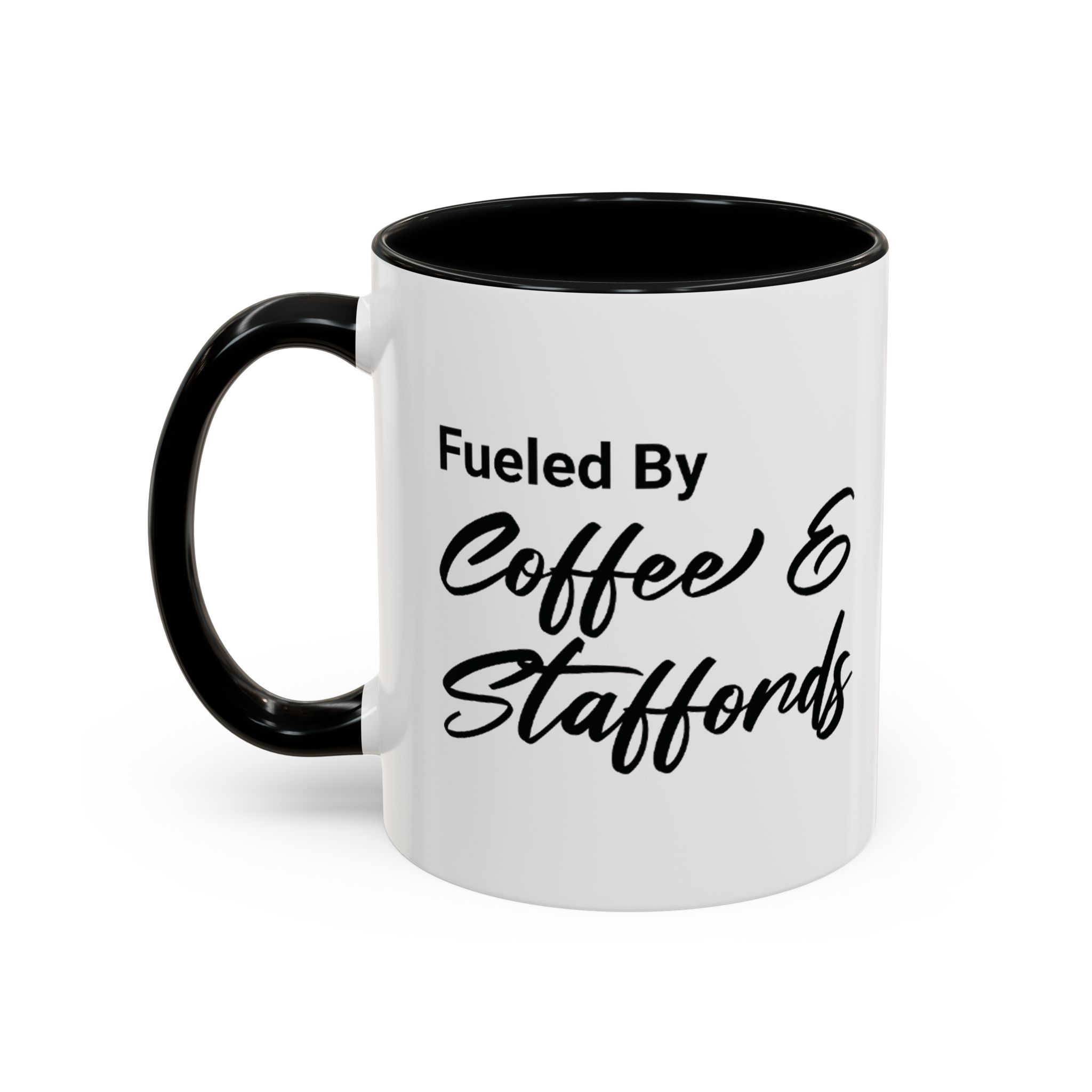 Fueled by Coffee & Staffords Accent Coffee Mug (11oz, 15oz)